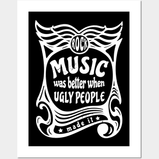 Rock Music Was Better Funny Music Lover Posters and Art